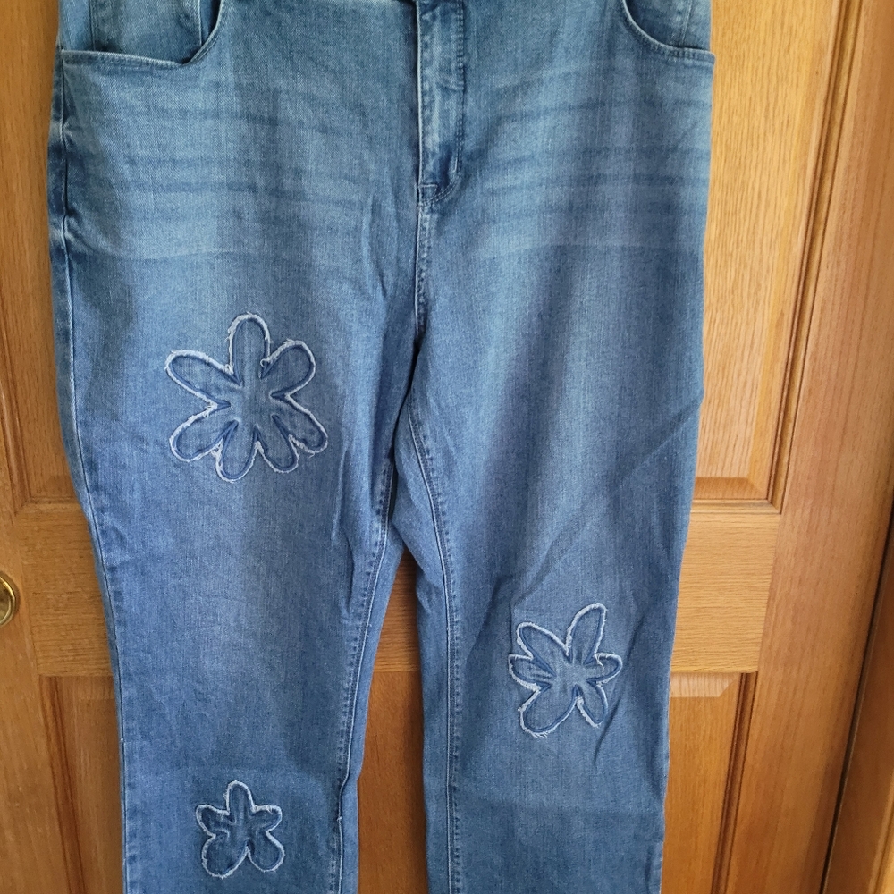 Laurie Felt Floral Jeans